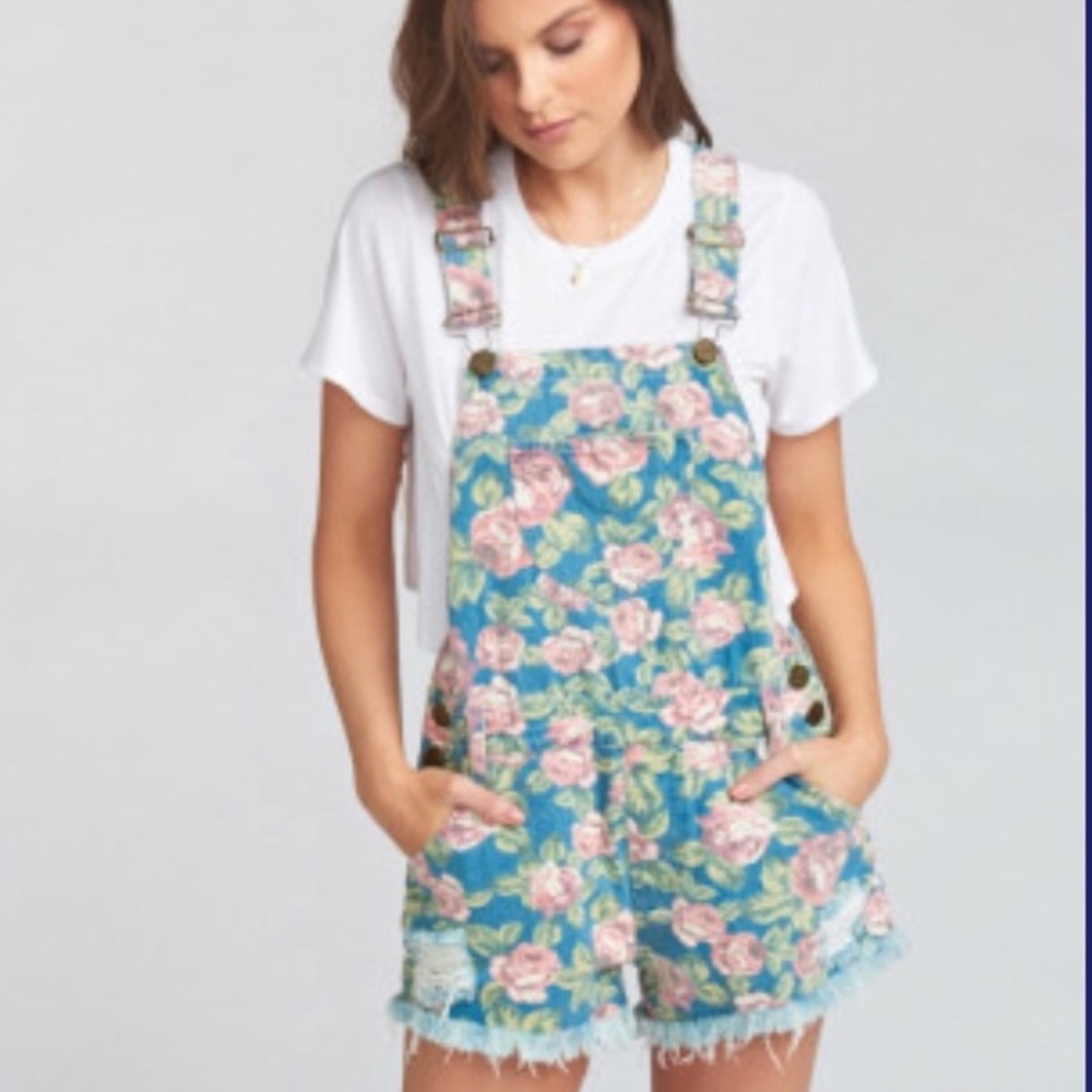 Show me your mumu floral overalls